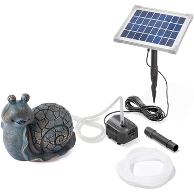 Esotec Solar Wasserspeier Komplettset Wasserspiel Schnecke Emilius 101683 Solar Wasserspeier Set, Polyresin, Altkupfer-Optik, 5Wp Solarmodul, Pumpe 250l/h, Trockenlaufschutz, Wasserstrahl regulierbar Esotec Solar Wasserspeier Komplettset Wasserspiel Schnecke Emilius 101683 Solar Wasserspeier Set, Polyresin, Altkupfer-Optik, 5Wp Solarmodul, Pumpe 250l/h, Trockenlaufschutz, Wasserstrahl regulierbar