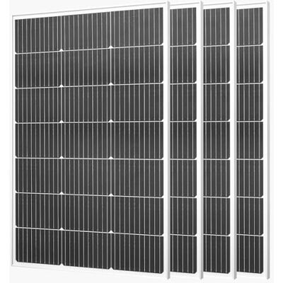 VEVOR Monokristalline Solarmodule 100-W 4er-Pack, PV-Modul mit MC4-Ausgangsleistung & Aluminiumrahmen, Solarpanel IP65 wasserdicht, netzunabhängiger Balkonkraftwerk für Auto, Boot, RV, Flachdach VEVOR Monokristalline Solarmodule 100-W 4er-Pack, PV-Modul mit MC4-Ausgangsleistung & Aluminiumrahmen, Solarpanel IP65 wasserdicht, netzunabhängiger Balkonkraftwerk für Auto, Boot, RV, Flachdach