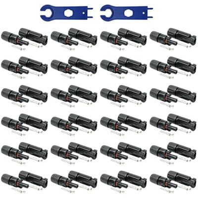 solartronics 24 Paar Solarstecker , Männlich/Weiblich Solarpanel Kabelstecker, IP67 Wasserdicht, PV Stecker kompatibel mit MC4, Steckverbinder für 4mm² 6mm² Solarkabel mit Solar-Spannschlüssel solartronics 24 Paar Solarstecker , Männlich/Weiblich Solarpanel Kabelstecker, IP67 Wasserdicht, PV Stecker kompatibel mit MC4, Steckverbinder für 4mm² 6mm² Solarkabel mit Solar-Spannschlüssel