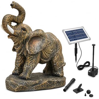 Esotec Solar Wasserspeier Set Elefant TEMBA 250l/h 5Wp IP68 101679 5Wp Solarmodul, 250l/h, IP68 Pumpe, 1m Wasserspiel Förderhöhe, Trockenlaufschutz, 5m Kabel, Polyresin, 2x1,5m Schlauch, 8VDC Esotec Solar Wasserspeier Set Elefant TEMBA 250l/h 5Wp IP68 101679 5Wp Solarmodul, 250l/h, IP68 Pumpe, 1m Wasserspiel Förderhöhe, Trockenlaufschutz, 5m Kabel, Polyresin, 2x1,5m Schlauch, 8VDC