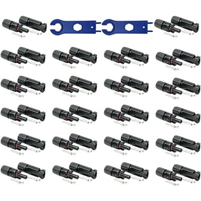 solartronics 22 Paar Solarstecker , Männlich/Weiblich Solarpanel Kabelstecker, IP67 Wasserdicht, PV Stecker kompatibel mit MC4, Steckverbinder für 4mm² 6mm² Solarkabel mit Solar-Spannschlüssel solartronics 22 Paar Solarstecker , Männlich/Weiblich Solarpanel Kabelstecker, IP67 Wasserdicht, PV Stecker kompatibel mit MC4, Steckverbinder für 4mm² 6mm² Solarkabel mit Solar-Spannschlüssel