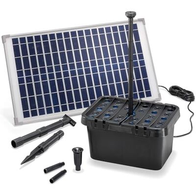 Esotec Solar Teichfilter Set mit Teichpumpe 875l/h, Teich bis 3000l 100902 Solar Teichfilter Set, 25Wp Solarmodul, 875l/h Teichpumpe, Direktbetrieb, bis 3000l, Durchflussregler, Trockenlaufschutz Esotec Solar Teichfilter Set mit Teichpumpe 875l/h, Teich bis 3000l 100902 Solar Teichfilter Set, 25Wp Solarmodul, 875l/h Teichpumpe, Direktbetrieb, bis 3000l, Durchflussregler, Trockenlaufschutz