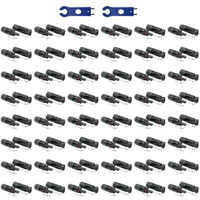 solartronics 48 Paar Solarstecker , Männlich/Weiblich Solarpanel Kabelstecker, IP67 Wasserdicht, PV Stecker kompatibel mit MC4, Steckverbinder für 4mm² 6mm² Solarkabel mit Solar-Spannschlüssel solartronics 48 Paar Solarstecker , Männlich/Weiblich Solarpanel Kabelstecker, IP67 Wasserdicht, PV Stecker kompatibel mit MC4, Steckverbinder für 4mm² 6mm² Solarkabel mit Solar-Spannschlüssel
