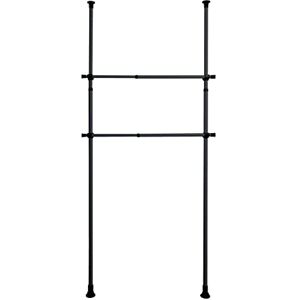 WENKO Kleiderstange Herkules 2er Set, Waagerechte Ergänzungs-Stange zum passenden Teleskop-System, Metall, Ausziehbar bis 120 cm, Schwarz WENKO Kleiderstange Herkules 2er Set, Waagerechte Ergänzungs-Stange zum passenden Teleskop-System, Metall, Ausziehbar bis 120 cm, Schwarz