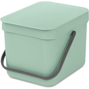 Brabantia Sort & Go Abfalleimer mit Deckel 6 L (hellgrün), platzsparender Biomüll Behälter mit Griff, abnehmbarer, feststellbarer Deckel, leicht zu reinigender kleiner Mülleimer ohne Ecken und Ränder Brabantia Sort & Go Abfalleimer mit Deckel 6 L (hellgrün), platzsparender Biomüll Behälter mit Griff, abnehmbarer, feststellbarer Deckel, leicht zu reinigender kleiner Mülleimer ohne Ecken und Ränder