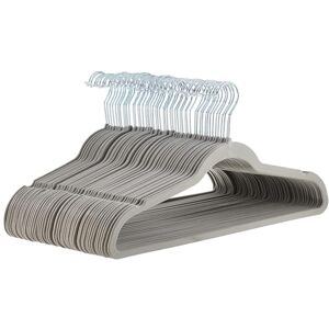 Amazon Kleiderbügel aus Samt für Anzüge, grau, schmal, rutschfest, 50er-Pack Amazon Kleiderbügel aus Samt für Anzüge, grau, schmal, rutschfest, 50er-Pack
