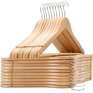 edihome , Kleiderbügel Holz, Set mit 20, Bügel aus Massivholz, Rutschfester Hosenteg, Einkerbungen im Schulterbereich, 360° drehbarer Haken, für Anzüge, Hemden (Holz, 20 Stück) edihome , Kleiderbügel Holz, Set mit 20, Bügel aus Massivholz, Rutschfester Hosenteg, Einkerbungen im Schulterbereich, 360° drehbarer Haken, für Anzüge, Hemden (Holz, 20 Stück)