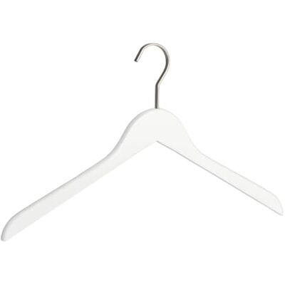 WENKO Kleiderbügel Paris, Garderobenbügel in schlanker Form mit breitem, drehbaren Haken und rutschhemmender mattierter Beschichtung, ideal für die Garderobe, 44 x 25 cm x 1,2 cm, Weiß WENKO Kleiderbügel Paris, Garderobenbügel in schlanker Form mit breitem, drehbaren Haken und rutschhemmender mattierter Beschichtung, ideal für die Garderobe, 44 x 25 cm x 1,2 cm, Weiß