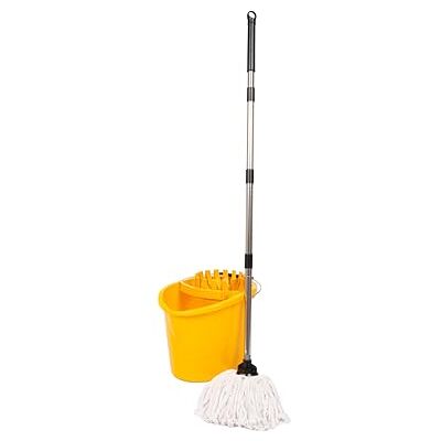 REQUISITE NEEDS Professionelles Wischmopp- und Eimer-Set, strapazierfähig, mit Auswringer und Zwei traditionellen Baumwoll-Moppköpfen für die Reinigung von Böden, Wischeimer, Fassungsvermögen 16 l, REQUISITE NEEDS Professionelles Wischmopp- und Eimer-Set, strapazierfähig, mit Auswringer und Zwei traditionellen Baumwoll-Moppköpfen für die Reinigung von Böden, Wischeimer, Fassungsvermögen 16 l,