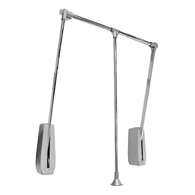 Emuca Kleiderlift für Garderoben Hang Wandmontage, Kleiderlift für Schrank, Ausziehbarer Kleiderlift 600-830mm, Verchromt, Stahl und Kunststoff, 1 einh Emuca Kleiderlift für Garderoben Hang Wandmontage, Kleiderlift für Schrank, Ausziehbarer Kleiderlift 600-830mm, Verchromt, Stahl und Kunststoff, 1 einh