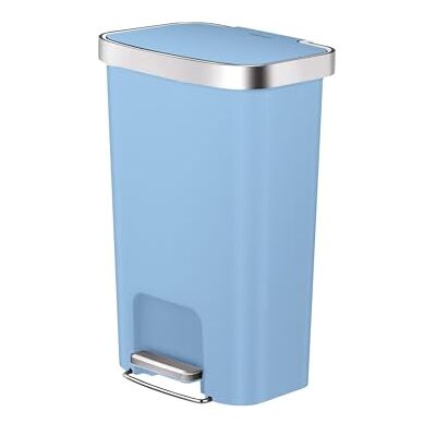 FACKELMANN SEATTLE Pedal-Abfallsammler 45L, Stahlblau – Stilvoller Mülleimer mit Soft-Close System & robustem Pedal für Küche und Büro FACKELMANN SEATTLE Pedal-Abfallsammler 45L, Stahlblau – Stilvoller Mülleimer mit Soft-Close System & robustem Pedal für Küche und Büro