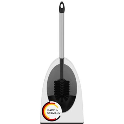 Rival WC-Garnitur Ergonomic mit verchromtem Stiel & Rundbürste – Toilettenbürste mit sicherer Halterung – WC Garnitur mit Leichter Handhabung – WC Bürstengarnitur als Badezimmer Deko – Klobürste Rival WC-Garnitur Ergonomic mit verchromtem Stiel & Rundbürste – Toilettenbürste mit sicherer Halterung – WC Garnitur mit Leichter Handhabung – WC Bürstengarnitur als Badezimmer Deko – Klobürste
