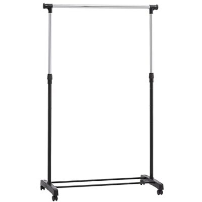Amazon Kleiderstange mit Rollen, Chrom, (91.5-145) x 42 x (134-161) cm (L x W x H) Amazon Kleiderstange mit Rollen, Chrom, (91.5-145) x 42 x (134-161) cm (L x W x H)