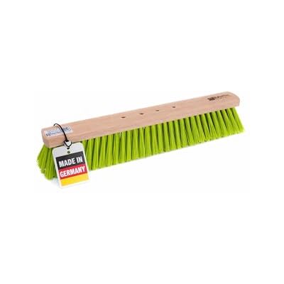 BawiTec Profi Straßenbesen Neon-Grüne Borsten 4-Loch-System 50cm Besen ohne Stiel 4-Loch Wechselsystem, Kunststoff-Borsten, Buchenholz, Für Garten Haus und Hof BawiTec Profi Straßenbesen Neon-Grüne Borsten 4-Loch-System 50cm Besen ohne Stiel 4-Loch Wechselsystem, Kunststoff-Borsten, Buchenholz, Für Garten Haus und Hof