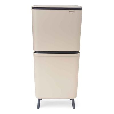 Brabantia SortUp Abfalleimer Hi 10+10+25 (Soft Beige), Mülleimer mit Deckel mit herausnehmbaren Behältern, schlankes Mülltrennsystem für die Küche mit sanft schließendem Deckel Brabantia SortUp Abfalleimer Hi 10+10+25 (Soft Beige), Mülleimer mit Deckel mit herausnehmbaren Behältern, schlankes Mülltrennsystem für die Küche mit sanft schließendem Deckel