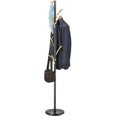 IDIMEX Kleiderständer ZENO aus Metall, Schwarz/Gold Garderobenständer, Jackenständer mit 6 praktischen Haken. Ideal für Flur und Eingangsbereich IDIMEX Kleiderständer ZENO aus Metall, Schwarz/Gold Garderobenständer, Jackenständer mit 6 praktischen Haken. Ideal für Flur und Eingangsbereich