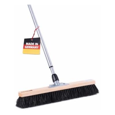 BawiTec Weicher Rosshaar Saalbesen 40cm Breit mit Teleskopstiel Stiel Besen Naturhaar, Metallstiel verstellbar max. 200cm, Sehr weiche Borsten, Sehr gute Staubbindung, Für glatte Böden BawiTec Weicher Rosshaar Saalbesen 40cm Breit mit Teleskopstiel Stiel Besen Naturhaar, Metallstiel verstellbar max. 200cm, Sehr weiche Borsten, Sehr gute Staubbindung, Für glatte Böden