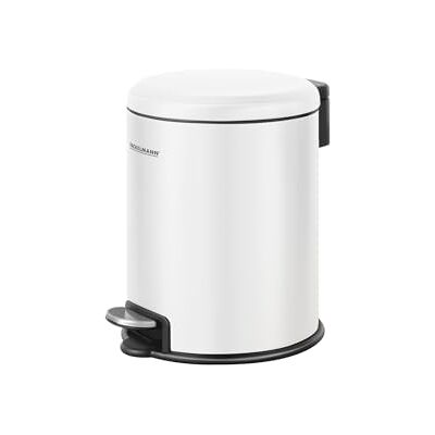 FACKELMANN MILANO Pedal-Abfallsammler 3L White mat – Eleganter Abfalleimer in Weiß matt, integrierte Beutelhalterung, Geeignet für Bad & Gäste-WC FACKELMANN MILANO Pedal-Abfallsammler 3L White mat – Eleganter Abfalleimer in Weiß matt, integrierte Beutelhalterung, Geeignet für Bad & Gäste-WC