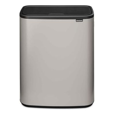 Brabantia Bo Touch Bin Küchenmülleimer 60 l Abfalleimer mit Soft-Touch-Öffnungssystem Platzsparender Restmülleimer mit Inneneimer für die Küche Soft Grey Brabantia Bo Touch Bin Küchenmülleimer 60 l Abfalleimer mit Soft-Touch-Öffnungssystem Platzsparender Restmülleimer mit Inneneimer für die Küche Soft Grey