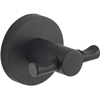 Gedy FELCE PLUS Handtuchhalter, doppelt, Edelstahl, Mattschwarz, 6,5 x 5,5 x 5,6 cm, selbstklebend Gedy FELCE PLUS Handtuchhalter, doppelt, Edelstahl, Mattschwarz, 6,5 x 5,5 x 5,6 cm, selbstklebend