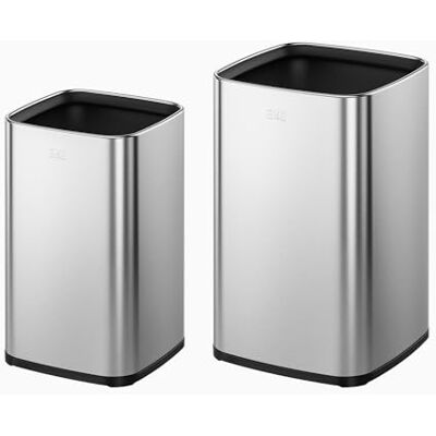EKO 2er-Pack Edelstahl-Mülleimer mit herausnehmbarem Innenkorb, quadratischer kleiner Mülleimer, 4 + 10 l Abfalleimer, für Küche, Bad, Büro, Zuhause EKO 2er-Pack Edelstahl-Mülleimer mit herausnehmbarem Innenkorb, quadratischer kleiner Mülleimer, 4 + 10 l Abfalleimer, für Küche, Bad, Büro, Zuhause