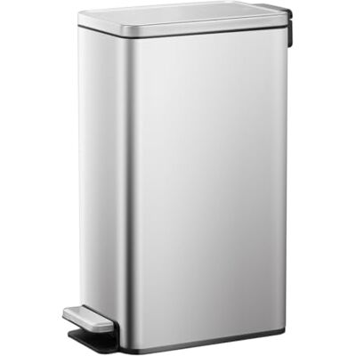 EKO Stella Slim Küchenmülleimer, 30 l, mit Pedal und Soft-Close-Deckel, Edelstahl, Anti-Fingerabdruck, moderner und robuster Mülleimer, große Kapazität für Recycling EKO Stella Slim Küchenmülleimer, 30 l, mit Pedal und Soft-Close-Deckel, Edelstahl, Anti-Fingerabdruck, moderner und robuster Mülleimer, große Kapazität für Recycling