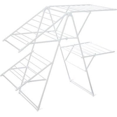 Amazon Wäscheständer aus Metall, 4 Flügel, faltbar, 155 x 60 x 126 cm, Weiß Amazon Wäscheständer aus Metall, 4 Flügel, faltbar, 155 x 60 x 126 cm, Weiß