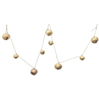 Creative Glöckchen-Girlande, Metall, 193 cm, goldfarben Creative Glöckchen-Girlande, Metall, 193 cm, goldfarben