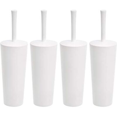 Amazon WC-Bürsten- und Halter-Set mit rutschfestem Griff und robusten Borsten, 4 Stück, weiß Amazon WC-Bürsten- und Halter-Set mit rutschfestem Griff und robusten Borsten, 4 Stück, weiß