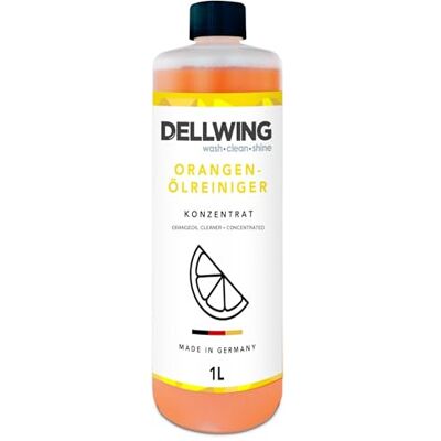 DELLWING Orangenölreiniger Konzentrat 1 l, Universal Orangenreiniger, Orangenöl Reiniger hochkonzentriert, Reinigungsmittel für Küche, Boden, Made in Germany DELLWING Orangenölreiniger Konzentrat 1 l, Universal Orangenreiniger, Orangenöl Reiniger hochkonzentriert, Reinigungsmittel für Küche, Boden, Made in Germany