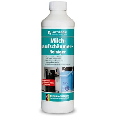 HOTREGA Milchaufschäumer Reiniger 500ml Konzentrat für Milchsysteme Entfernt Milchstein, Fette Bis 13L Fertiglösung Desinfizierend Metall- & Kunststoff-Pflege Ohne Gerüche HOTREGA Milchaufschäumer Reiniger 500ml Konzentrat für Milchsysteme Entfernt Milchstein, Fette Bis 13L Fertiglösung Desinfizierend Metall- & Kunststoff-Pflege Ohne Gerüche