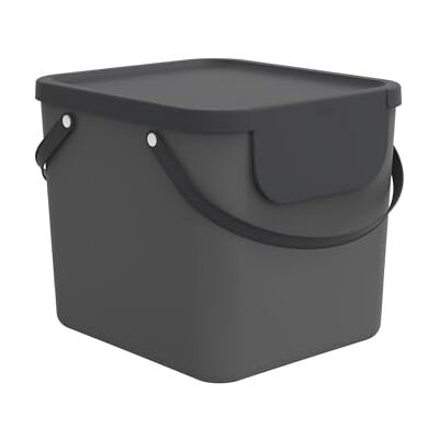 Rotho Albula Mülleimer Küche 40 L Mülltrennsystem mit Deckel Anthrazit Papierkorb für Altpapier, Abfalleimer Küche, Mülleimer stapelbar, modular erweiterbar, zwei Tragegriffe, 6 Aufkleber Rotho Albula Mülleimer Küche 40 L Mülltrennsystem mit Deckel Anthrazit Papierkorb für Altpapier, Abfalleimer Küche, Mülleimer stapelbar, modular erweiterbar, zwei Tragegriffe, 6 Aufkleber