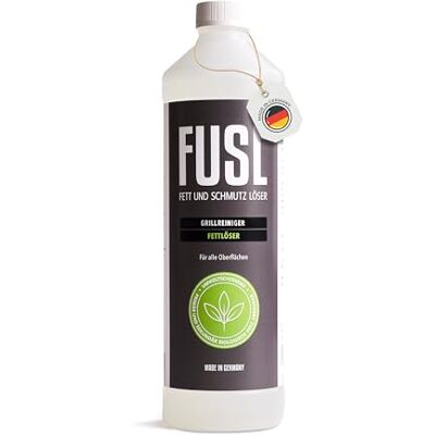 FUSL Fettlöser Flasche 1L – Starke Fettentfernung perfekt für den Grill bei Verschmutzungen durch Fett, Eiweiß & Stärke – Vielseitig Einsetzbar auf Edelstahl, Aluminium und Kunststoff FUSL Fettlöser Flasche 1L – Starke Fettentfernung perfekt für den Grill bei Verschmutzungen durch Fett, Eiweiß & Stärke – Vielseitig Einsetzbar auf Edelstahl, Aluminium und Kunststoff