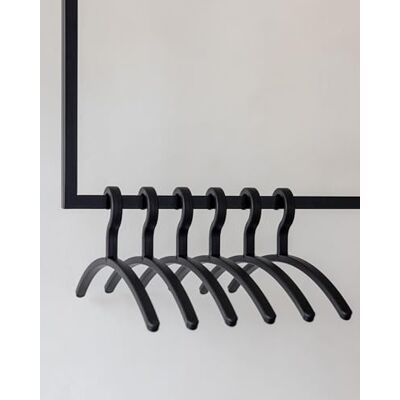 M Metallbude Metallbude Kleiderbügel FAY 6er Set Schwarz Bügel Kunststoff Modernes & Platzsparendes Design Leichtes Material 46 cm M Metallbude Metallbude Kleiderbügel FAY 6er Set Schwarz Bügel Kunststoff Modernes & Platzsparendes Design Leichtes Material 46 cm