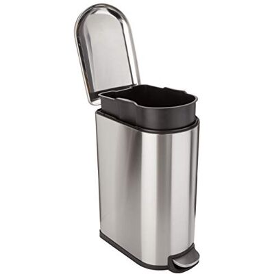Amazon Basics 40L Edelstahl Pedal-Abfalleimer - Küche, Bad, Büro Amazon Basics 40L Edelstahl Pedal-Abfalleimer - Küche, Bad, Büro