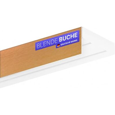 Bestlivings Blende Gardinenschiene Buche Optik 3m Kunststoffblende Warmer Holzton, 5cm hoch, kürzbar, einfach aufschieben und fixieren, passend für alle Innenlaufschienen Bestlivings Blende Gardinenschiene Buche Optik 3m Kunststoffblende Warmer Holzton, 5cm hoch, kürzbar, einfach aufschieben und fixieren, passend für alle Innenlaufschienen