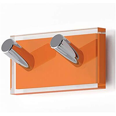 Gedy Rainbow Kleiderbügel, thermoplastisches Harz, transparent orange, doppelt Gedy Rainbow Kleiderbügel, thermoplastisches Harz, transparent orange, doppelt