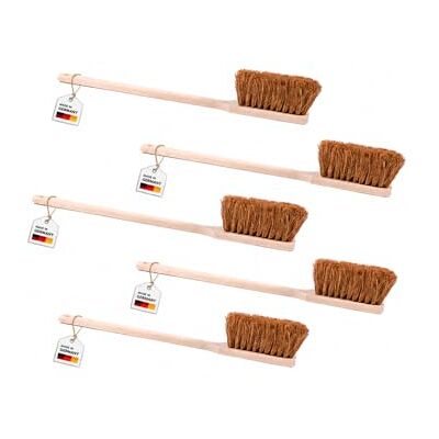 BawiTec 5 Langstiel Handfeger 60cm Lang Kokos Borsten Buchenholz Holz Handbesen Sicherheitshandfeger, Dichte Kokos-Naturfaser-Borsten, 600mm Gesamtlänge BawiTec 5 Langstiel Handfeger 60cm Lang Kokos Borsten Buchenholz Holz Handbesen Sicherheitshandfeger, Dichte Kokos-Naturfaser-Borsten, 600mm Gesamtlänge