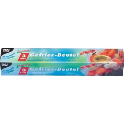 PAPSTAR Gefrierbeutel 270x280mm 3 Liter wiederverschließbar VE=15 Stück PAPSTAR Gefrierbeutel 270x280mm 3 Liter wiederverschließbar VE=15 Stück