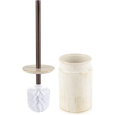Creative Rustikales Luxus-WC-Bürste und Halter-Set – Beige WC-Schüssel-Reinigungsbürste mit starkem Metallgriff – Lange Borsten WC-Bürste und Halter – Rustikales Bauernhaus-Dekor Creative Rustikales Luxus-WC-Bürste und Halter-Set – Beige WC-Schüssel-Reinigungsbürste mit starkem Metallgriff – Lange Borsten WC-Bürste und Halter – Rustikales Bauernhaus-Dekor