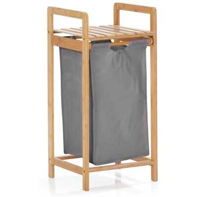 Lumaland Wäschekorb Bambus mit ausziehbarem Wäschesack Pflegeleichtes Material, unempfindlich gegen Nässe und leicht abwischbar 73H x 33B x 33L cm Lumaland Wäschekorb Bambus mit ausziehbarem Wäschesack Pflegeleichtes Material, unempfindlich gegen Nässe und leicht abwischbar 73H x 33B x 33L cm