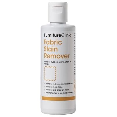 Furniture Clinic Textil-Fleckentferner – Fleckenentferner-Spray – Entfernt hartnäckige Flecken von Speisen & Getränken aus allen Textilien – Entfernt alte, eingetrocknete Flecken (125 ml) Furniture Clinic Textil-Fleckentferner – Fleckenentferner-Spray – Entfernt hartnäckige Flecken von Speisen & Getränken aus allen Textilien – Entfernt alte, eingetrocknete Flecken (125 ml)