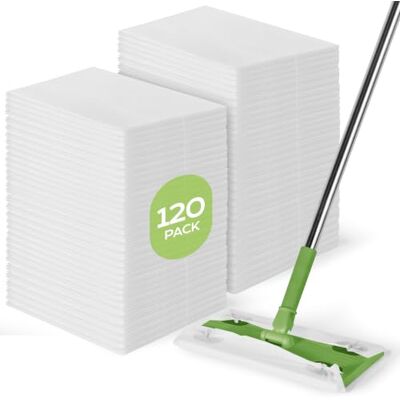Leseed 120 Stück Staubtücher Einweg, Kompatibel mit Swiffer Sweeper Mopppads zum Wischen und Reinigen des Bodens, Bodentücher Trocken für Hartboden, Küche, Bad, Haustiere Leseed 120 Stück Staubtücher Einweg, Kompatibel mit Swiffer Sweeper Mopppads zum Wischen und Reinigen des Bodens, Bodentücher Trocken für Hartboden, Küche, Bad, Haustiere