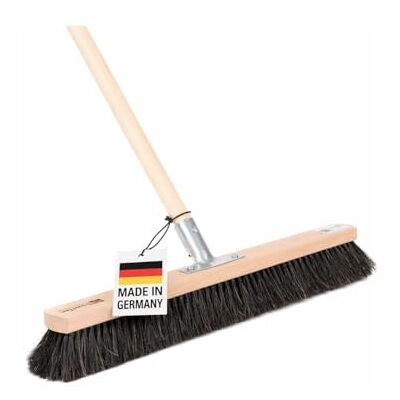 BawiTec Rosshaar Besen Saalbesen 60cm weiche Borsten mit Stiel 140cm Besenstiel Sehr weiche feine Naturhaar-Rosshaar-Borsten, Holzstiel-Ø 28mm, Metall-Stielhalter BawiTec Rosshaar Besen Saalbesen 60cm weiche Borsten mit Stiel 140cm Besenstiel Sehr weiche feine Naturhaar-Rosshaar-Borsten, Holzstiel-Ø 28mm, Metall-Stielhalter