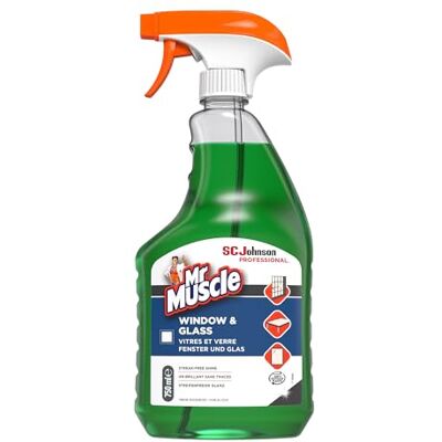 SC Johnson Professional Mr Muscle Fenster‑ & Glasreiniger – Streifenfreier Glanz – Mit Essig – Ammoniakfrei – Spray – Für gewerbliche Anwendung SC Johnson Professional Mr Muscle Fenster‑ & Glasreiniger – Streifenfreier Glanz – Mit Essig – Ammoniakfrei – Spray – Für gewerbliche Anwendung