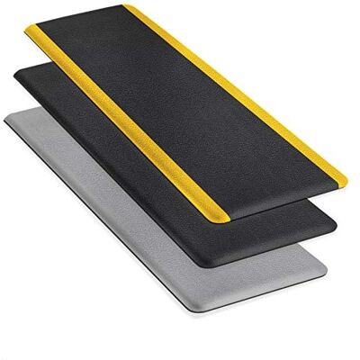 Floordirekt Anti-Ermüdungsmatte Soft-Tritt 60 x 150 cm, Schwarz-Gelb Ergonomische Arbeitsplatzmatte für mehr Komfort beim Stehen & Laufen rutschfest & langlebig Floordirekt Anti-Ermüdungsmatte Soft-Tritt 60 x 150 cm, Schwarz-Gelb Ergonomische Arbeitsplatzmatte für mehr Komfort beim Stehen & Laufen rutschfest & langlebig
