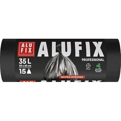 Alufix Economy Müllsäcke/LDPE/ 50x60cm/ 20 μm/ 35l/ 48x15 Stück/schwarz Alufix Economy Müllsäcke/LDPE/ 50x60cm/ 20 μm/ 35l/ 48x15 Stück/schwarz