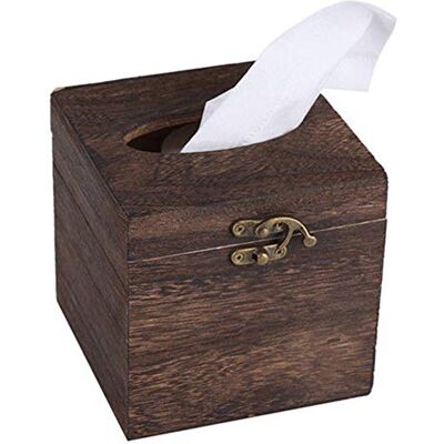 CUSROS Taschentuchbox aus Holz, Serviettenspender, Taschentuchbox, Papierserviettenhalter, Spender-Etui, Badezimmer, Büro, Schreibtisch, Dekoration, Braun S CUSROS Taschentuchbox aus Holz, Serviettenspender, Taschentuchbox, Papierserviettenhalter, Spender-Etui, Badezimmer, Büro, Schreibtisch, Dekoration, Braun S