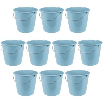 keeeper Erik 10x Eimer mit Metallbügel, 10 l, Polypropylen, 28,5 x 28,5 x 26 cm, Nordic Blue keeeper Erik 10x Eimer mit Metallbügel, 10 l, Polypropylen, 28,5 x 28,5 x 26 cm, Nordic Blue