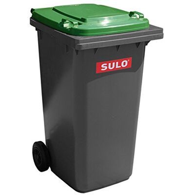 Sulo 80 Liter Mülltonne Grau mit Grünem Deckel MGB 80 Müllbehälter Abfalltonne Made in Germany Extra Starker Kunststoff Leise Vollgummiräder Leicht zu Reinigen UV-beständig Verrottungsfest Sulo 80 Liter Mülltonne Grau mit Grünem Deckel MGB 80 Müllbehälter Abfalltonne Made in Germany Extra Starker Kunststoff Leise Vollgummiräder Leicht zu Reinigen UV-beständig Verrottungsfest